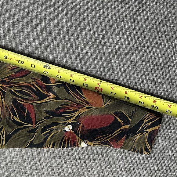 Le Caviar Petite Blouse Women Small Multicolor Floral Fall Leaves Button Office - Picture 10 of 13